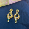 Green Gold Tone Kundan Earrings