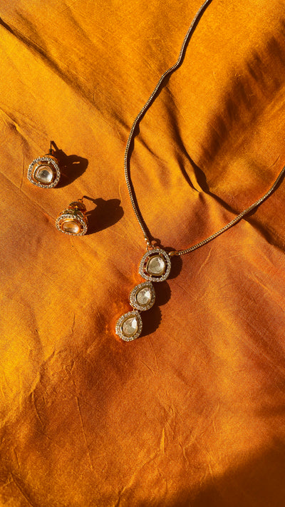 Polki Pendant Set