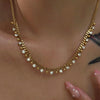 Gold Plated Crystal Chain Necklace