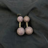 Purple Studded Ball Danglers