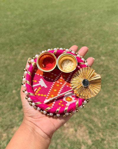 Patola Roli Chawal Platter (Multicolor)
