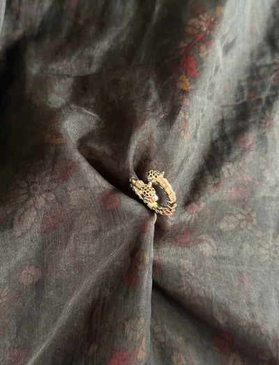 Silver Tone Bvlgari Snake Design Ring