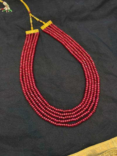 Ruby Red 5 Layered Necklace