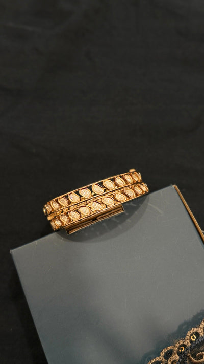 Kundan Openable Bangles (Set of 2)