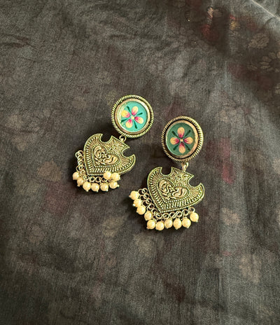 Meenakari Oxidised Earrings