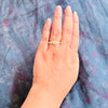 Gold Plated CZ Buckle Ring