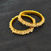 Gold Tone Pearl Bangles (Size - 2.4)
