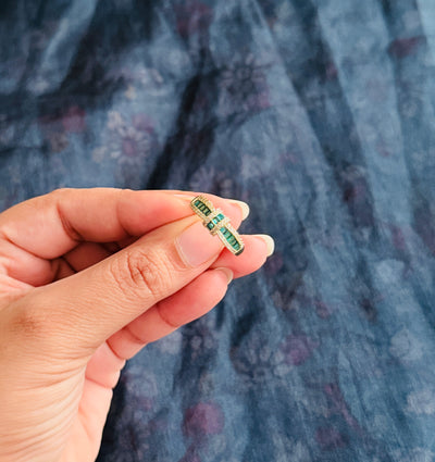 Emerald CZ Band Ring
