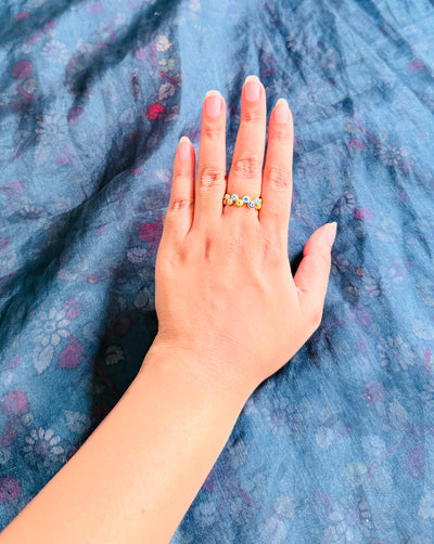 Multicolor Evil Eye Ring