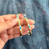 Gold Tone Evil Eye Cuff Bracelet
