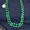 Green Two Layered Stone Necklace