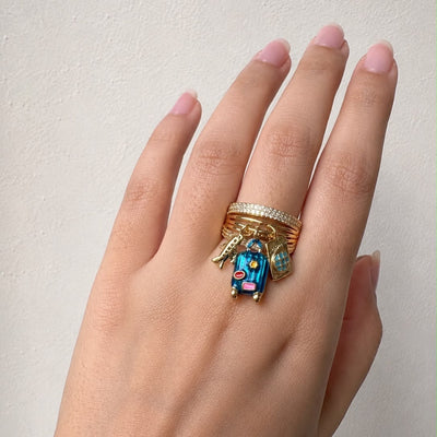 Travel Charm Adjustable Ring