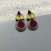 Pink Golden Afghani Earrings