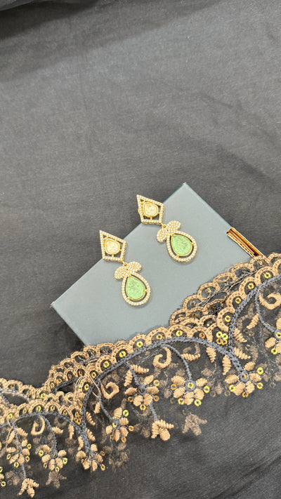 Emerald Polki Earrings