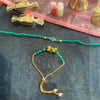 Green Rakhi and Lumba Set