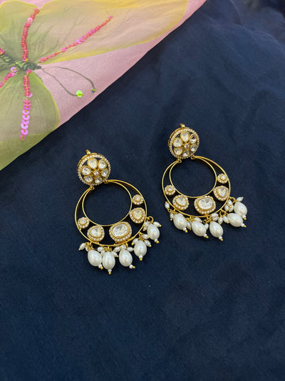 Gold Tone Polki Chaandbalis