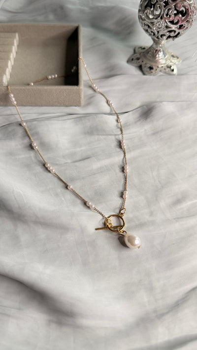 Gold Tone Pearl Necklace