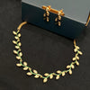 Polki Leaf Necklace Set