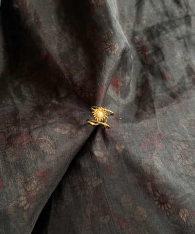 Gold Tone Pearl Ring