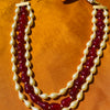 Pearl Layered Necklace with Jade Stones