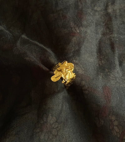 Dipped in Gold Starfish Adjustable Ring