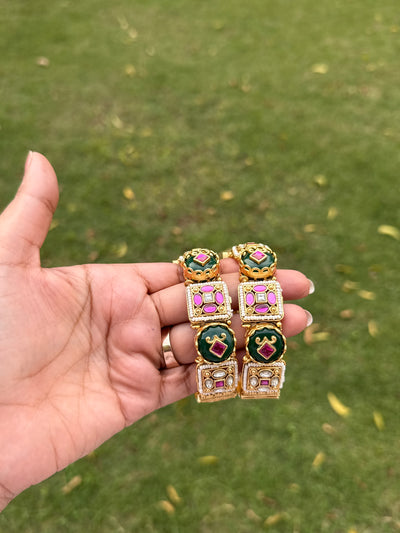 Rupali Green Heritage Bangles -2/4