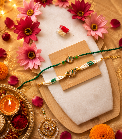 Morpankh Rakhi and Lumba Couple Set