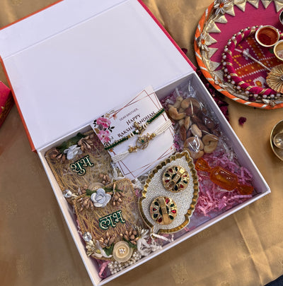 Kanha Ji Rakhi and Lumba Hamper Set