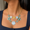 Dual Toned Brass Necklace Set