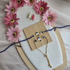 Evil Eye MOP Rakhi and Lumba Set