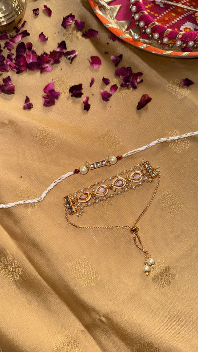 Kundan Rakhi and Lumba Set
