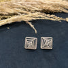 Pihu Silver Tone Stud Earrings