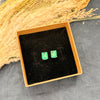 Ishita Green Silver Tone AD Earrings