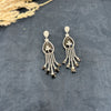 Manisha Black Silver Tone Earrings