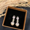 Geeta Lavender Silver Tone Earrings