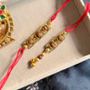 Red Rudraksh Rakhi & Lumba Set