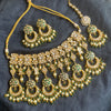 Green Meenakari and Kundan Bridal Set