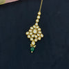Green Gold Tone Kundan Maangtikka