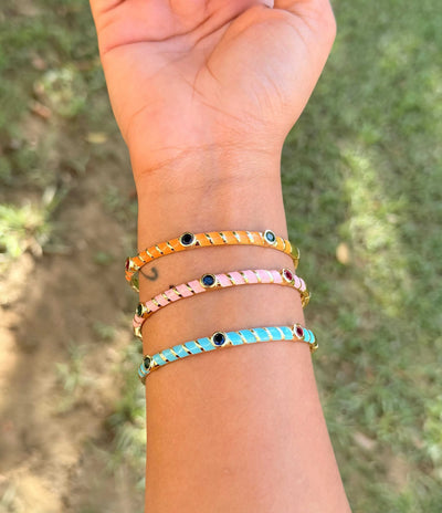 Enamelled Openable Bracelet