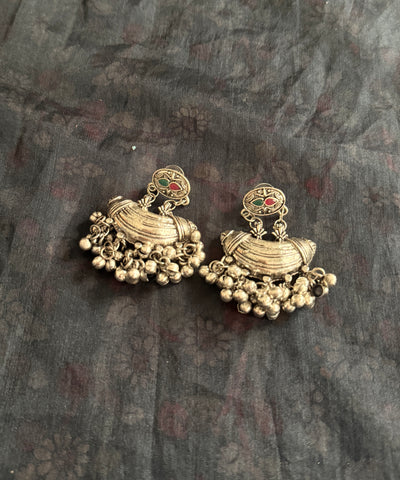 Oxidised German Silver Earrings