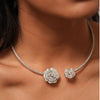 Inaara Mahi Rose AD Hasli Necklace with Earrings