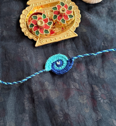Handcrafted Crochet Evil Eye Rakhi