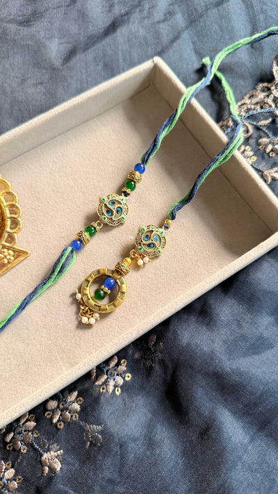 Morpankhi Rakhi and Lumba Set