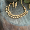 Gold Tone Polki Necklace Set