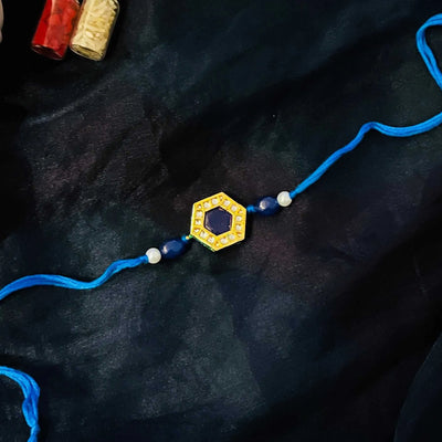 Blue Stone and Kundan Rakhi