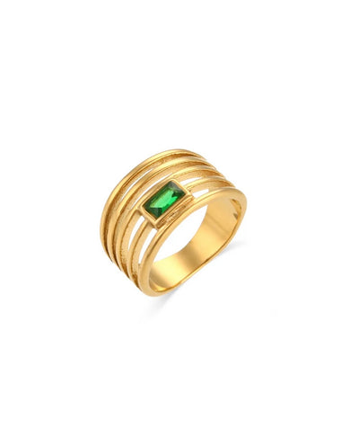 Emerald Band Ring
