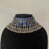 Blue Enamelled Silver Choker