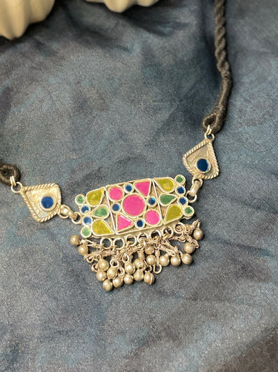 Multicolored Glass Choker