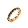 Emerald Studded Band Ring (Size 7)